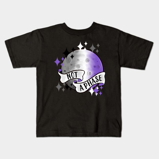 Not A Phase Asexual Moon Kids T-Shirt by Eugenex